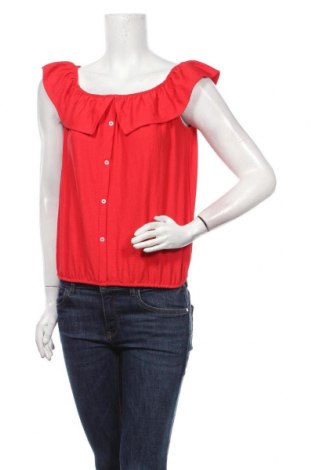 Дамска блуза Clockhouse, Размер M, Цвят Червен, 99% полиестер, 1% еластан, Цена 27,30 лв.