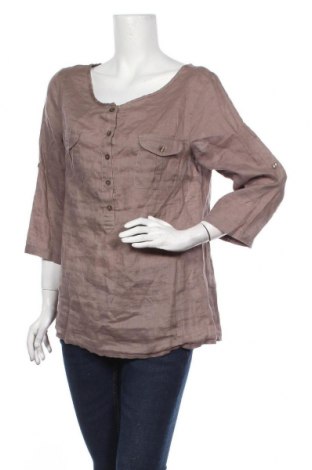 Дамска блуза Esmara, Размер L, Цвят Кафяв, 55% лен, 45% вискоза, Цена 27,30 лв.