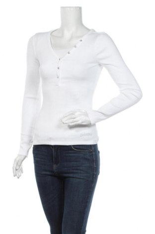 Дамска блуза Guess, Размер S, Цвят Бял, 98% памук, 2% еластан, Цена 83,30 лв.