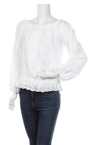 Дамска блуза H&M, Размер L, Цвят Бял, 75% памук, 25% полиестер, Цена 27,30 лв.