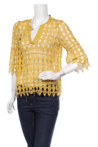 Γυναικεία μπλούζα Maison Scotch, Μέγεθος S, Χρώμα Κίτρινο, Βαμβάκι, Τιμή 52,27 €