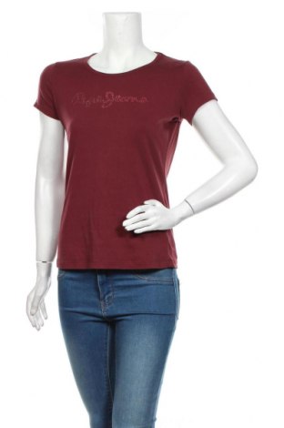 Дамска блуза Pepe Jeans, Размер M, Цвят Червен, 95% памук, 5% еластан, Цена 42,00 лв.