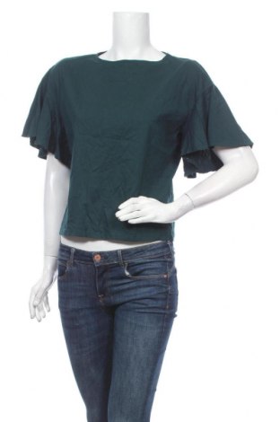 Дамска блуза Uniqlo, Размер S, Цвят Зелен, Памук, Цена 27,30 лв.