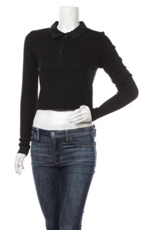 Дамска блуза Weekday, Размер L, Цвят Черен, 95% памук, 5% еластан, Цена 23,80 лв.