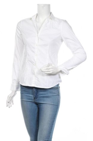 Γυναικείο πουκάμισο H&M, Μέγεθος S, Χρώμα Λευκό, 72% βαμβάκι, 25% πολυεστέρας, 3% ελαστάνη, Τιμή 8,44 €