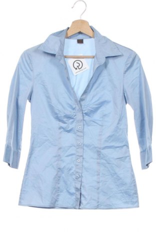 Дамска риза S.Oliver, Размер XS, Цвят Син, 70% памук, 26% полиамид, 4% еластан, Цена 27,30 лв.