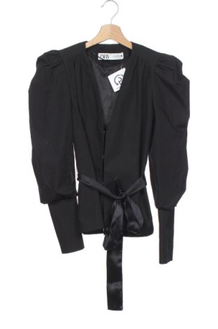 Γυναικείο πουκάμισο Zara, Μέγεθος XS, Χρώμα Μαύρο, Βαμβάκι, Τιμή 21,65 €