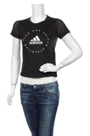 Дамска тениска Adidas, Размер XS, Цвят Черен, 50% полиестер, 25% памук, 25% вискоза, Цена 41,40 лв.