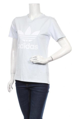 Дамска тениска Adidas Originals, Размер M, Цвят Син, 92% памук, 8% еластан, Цена 43,47 лв.