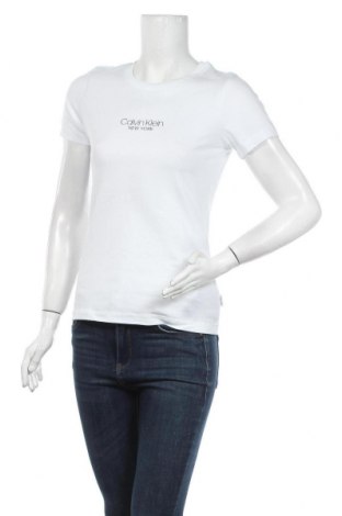 Дамска тениска Calvin Klein, Размер S, Цвят Бял, Памук, Цена 45,36 лв.