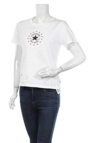 Γυναικείο t-shirt Converse, Μέγεθος L, Χρώμα Λευκό, Βαμβάκι, Τιμή 20,63 €