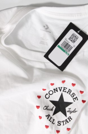 Γυναικείο t-shirt Converse, Μέγεθος L, Χρώμα Λευκό, Βαμβάκι, Τιμή 26,68 €