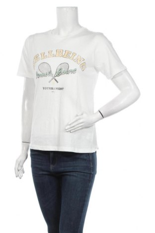 Дамска тениска Gina Tricot, Размер S, Цвят Бял, Памук, Цена 25,35 лв.