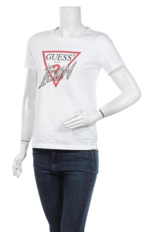 Γυναικείο t-shirt Guess, Μέγεθος S, Χρώμα Λευκό, Βαμβάκι, Τιμή 22,41 €