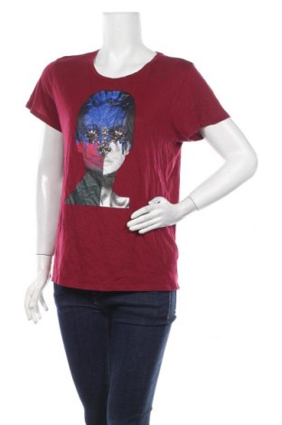 Damski T-shirt Guess, Rozmiar L, Kolor Czerwony, 60% bawełna, 40% modal, Cena 121,54 zł