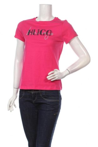 Дамска тениска Hugo Boss, Размер S, Цвят Розов, Памук, Цена 118,30 лв.