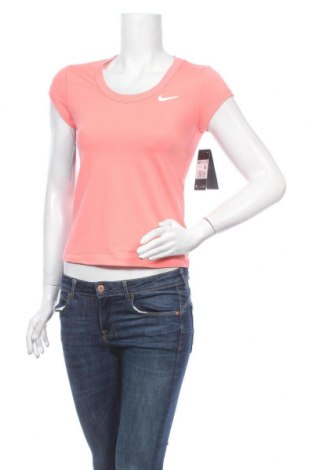 Damski T-shirt Nike, Rozmiar XS, Kolor Różowy, 89% poliester, 11% elastyna, Cena 119,55 zł