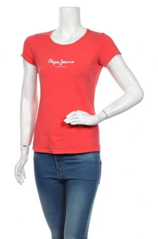 Tricou de femei Pepe Jeans, Mărime M, Culoare Portocaliu, 96% bumbac, 4% elastan, Preț 118,42 Lei