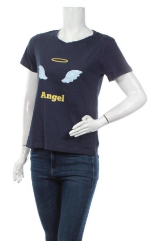Damen T-Shirt SHEIN, Größe XS, Farbe Blau, Baumwolle, Preis 10,46 €