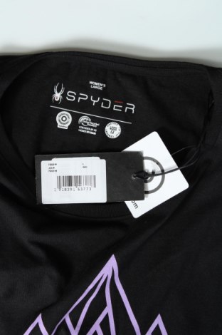 Damski T-shirt Spyder, Rozmiar L, Kolor Czarny, 60% bawełna, 40% poliester, Cena 157,93 zł