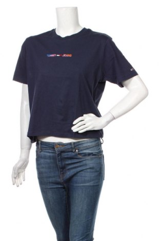 Damen T-Shirt Tommy Hilfiger, Größe M, Farbe Blau, Baumwolle, Preis 32,58 €