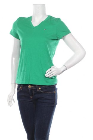 Tricou de femei Tommy Hilfiger, Mărime S, Culoare Verde, Bumbac, Preț 125,00 Lei