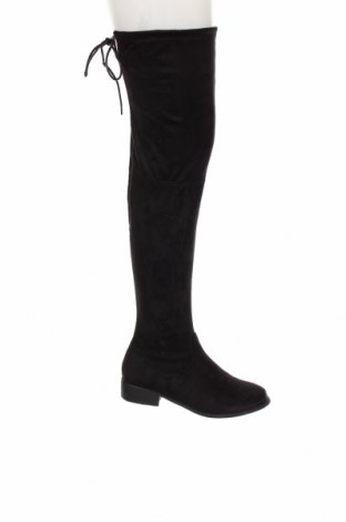 Γυναικείες μπότες Public Desire, Μέγεθος 35, Χρώμα Μαύρο, Κλωστοϋφαντουργικά προϊόντα, Τιμή 42,68 €