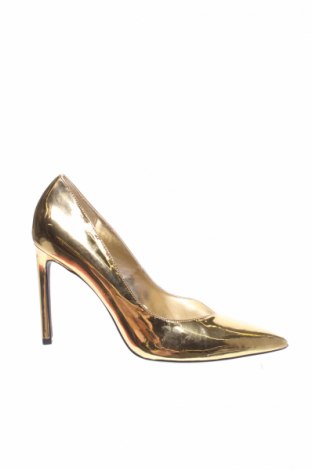 Дамски обувки Bershka, Размер 40, Цвят Златист, Еко кожа, Цена 51,75 лв.