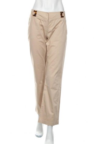 Дамски панталон Alberta Ferretti, Размер M, Цвят Бежов, 96% памук, 4% други тъкани, Цена 70,72 лв.