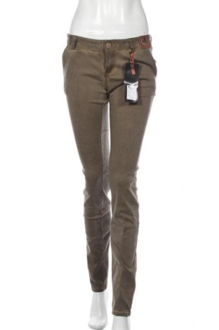 Damskie spodnie Yes! Miss, Rozmiar S, Kolor Brązowy, 97% bawełna, 3% elastyna, Cena 110,35 zł