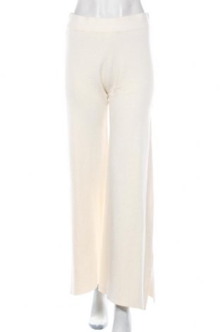 Дамски панталон Zara Knitwear, Размер L, Цвят Екрю, 64% вискоза, 36% полиамид, Цена 38,00 лв.