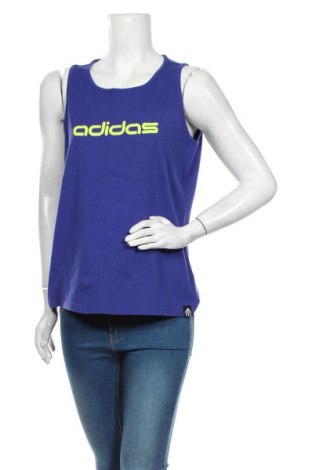 Γυναικείο αμάνικο μπλουζάκι Adidas, Μέγεθος XL, Χρώμα Μπλέ, 95% βαμβάκι, 5% ελαστάνη, Τιμή 20,04 €