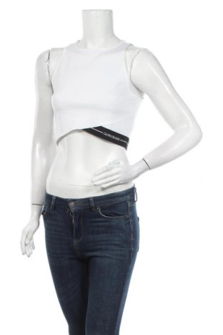 Дамски потник Calvin Klein Jeans, Размер S, Цвят Бял, 77% полиестер, 19% вискоза, 4% еластан, Цена 55,30 лв.