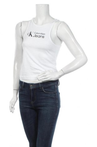 Damentop Calvin Klein Jeans, Größe S, Farbe Weiß, Baumwolle, Preis 30,54 €