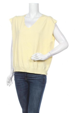 Damski sweter Violeta by Mango, Rozmiar XL, Kolor Żółty, 63% wiskoza, 37% poliamid, Cena 69,89 zł