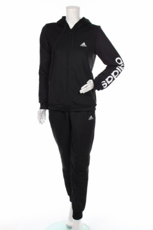 Damen Trainingsanzug Adidas, Größe L, Farbe Schwarz, Polyester, Preis 75,05 €