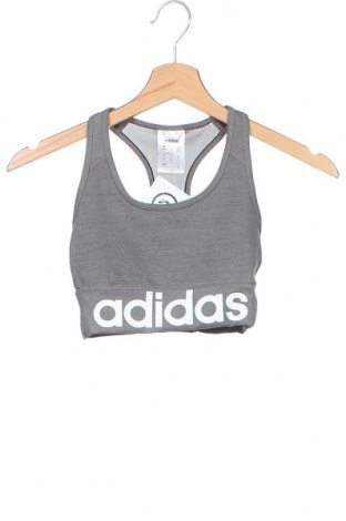 Damen Sporttop Adidas, Größe XXS, Farbe Grau, 80% Polyester, 20% Elastan, Preis 20,63 €
