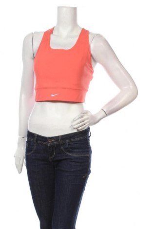 Дамски спортен топ Nike, Размер XL, Цвят Оранжев, 82% полиестер, 18% еластан, Цена 37,17 лв.