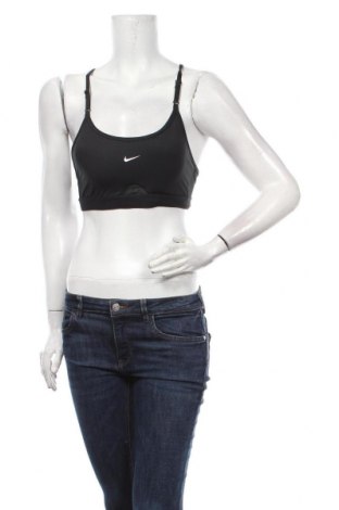 Damen Sporttop Nike, Größe M, Farbe Schwarz, 72% Polyester, 28% Elastan, Preis 22,81 €