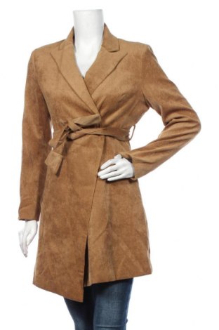 Дамско палто SHEIN, Размер M, Цвят Кафяв, 95% полиестер, 5% памук, Цена 41,60 лв.
