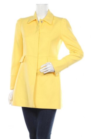 Dámský kabát  Zara, Velikost M, Barva Žlutá, 64% polyester, 34% viskóza, 2% elastan, Cena  1 084,00 Kč