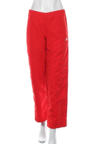 Pantaloni trening de femei Adidas, Mărime M, Culoare Roșu, Poliester, Preț 157,89 Lei