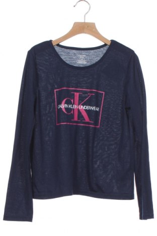 Bluză pentru copii Calvin Klein, Mărime 11-12y/ 152-158 cm, Culoare Albastru, 100% poliester, Preț 32,90 Lei