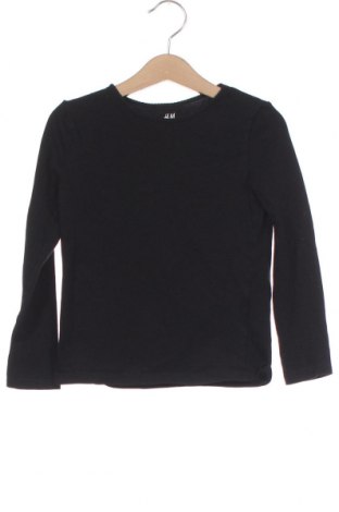 Dziecięca bluzka H&M, Rozmiar 4-5y/ 110-116 cm, Kolor Czarny, 95% bawełna, 5% elastyna, Cena 70,37 zł