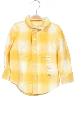 Детска риза Gap Baby, Размер 18-24m/ 86-98 см, Цвят Жълт, Памук, Цена 31,85 лв.
