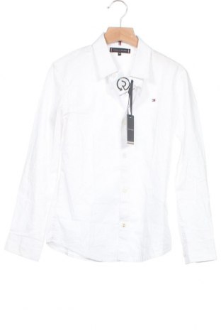 Детска риза Tommy Hilfiger, Размер 9-10y/ 140-146 см, Цвят Бял, 97% памук, 3% еластан, Цена 83,85 лв.