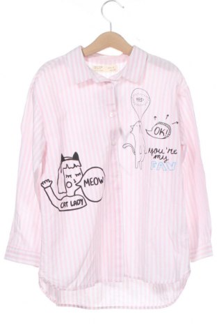 Dziecięca koszula Zara Kids, Rozmiar 7-8y/ 128-134 cm, Kolor Różowy, Bawełna, Cena 89,56 zł