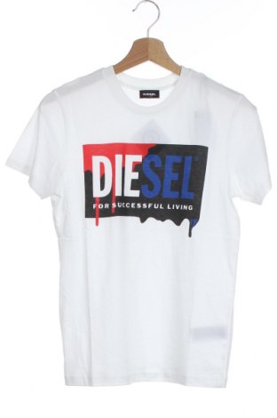 Dziecięcy T-shirt Diesel, Rozmiar 12-13y/ 158-164 cm, Kolor Biały, Bawełna, Cena 177,92 zł