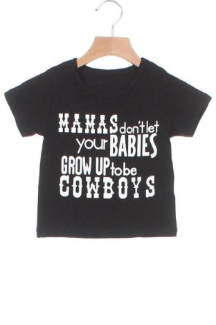 Детска тениска SHEIN, Размер 9-12m/ 74-80 см, Цвят Черен, 95% памук, 5% еластан, Цена 13,20 лв.