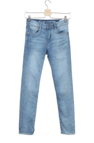 Dětské džíny  H&M, Velikost 11-12y/ 152-158 cm, Barva Modrá, 71% bavlna, 27% polyester, 2% elastan, Cena  526,00 Kč
